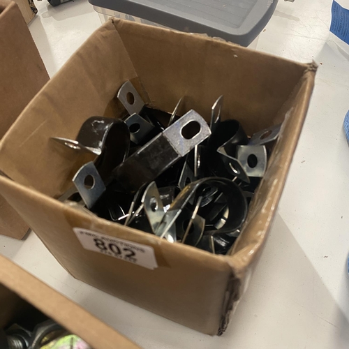 802 - Box Lot Of Hose Clamps