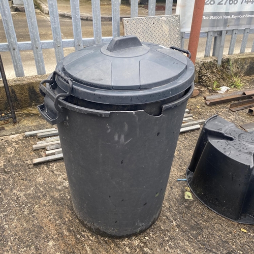 857 - 2 Plastic Dust Bins