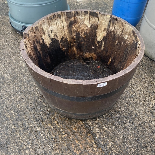 862 - Large Barrel Planter