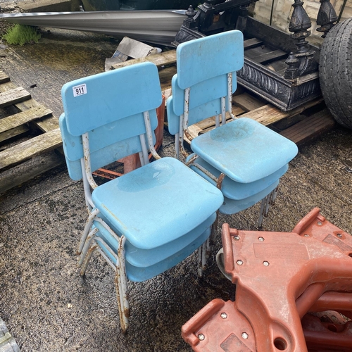 911 - 6 Old School Chairs