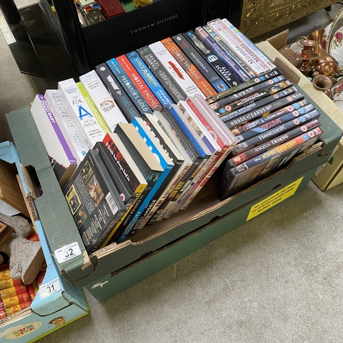 32 - 2 Boxes Of Books & DVD's