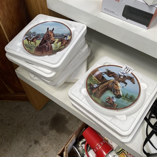 711 - 4 Royal Worcester Horse Plates