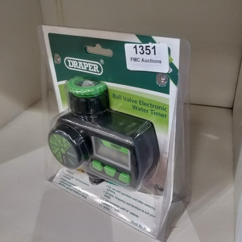 1351 - New Draper Ball Valve Electronic Water Timer