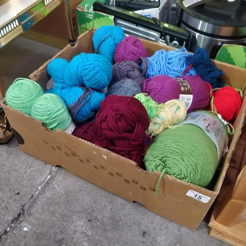 15 - Box Lot Of Assorted Wool