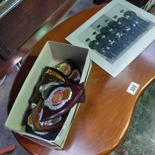 306 - 7 8-Special Ulster Special Constabulary Shield Trophies & 8-Special Photograph