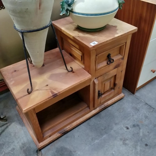 62 - Mexican Pine Cupboard/Seat