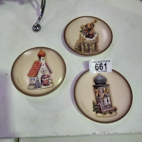 661 - Set Of 3 Hummel Goebel Miniature Plates Century Collection