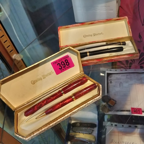 398 - 2 Conway Stewart Pen Sets (Fountain Pen & Pencils)