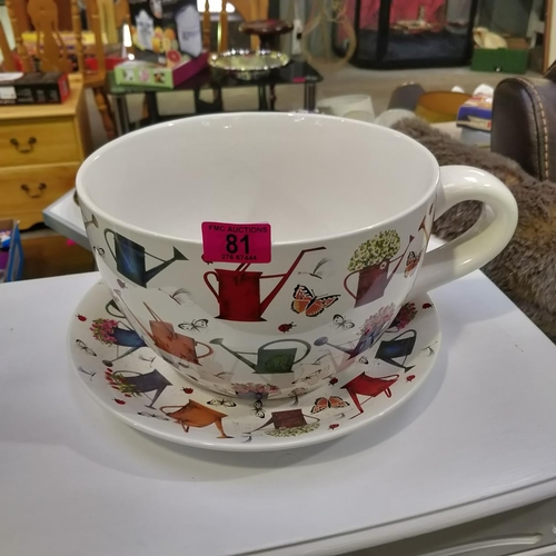 81 - Large Cup & Saucer Plant Pot