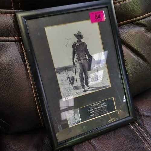 84 - Signed Print Of John Wayne