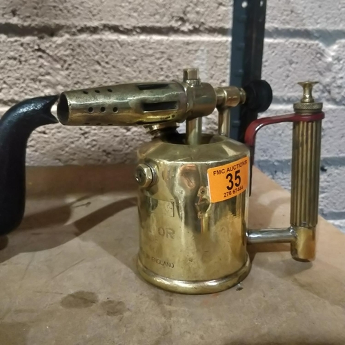 35 - Brass Blow Lamp