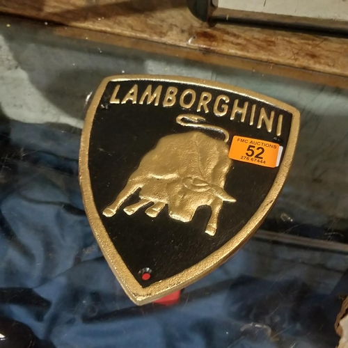 52 - Lambourgini Plaque