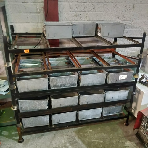 29 - Lot Of Tote Pans & Racking