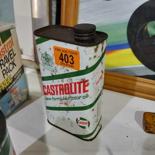 403 - Old Castrolite Can With Contents