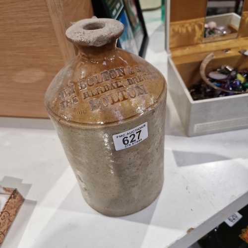 627 - Wm Bolton & Sons Stoneware Bottle