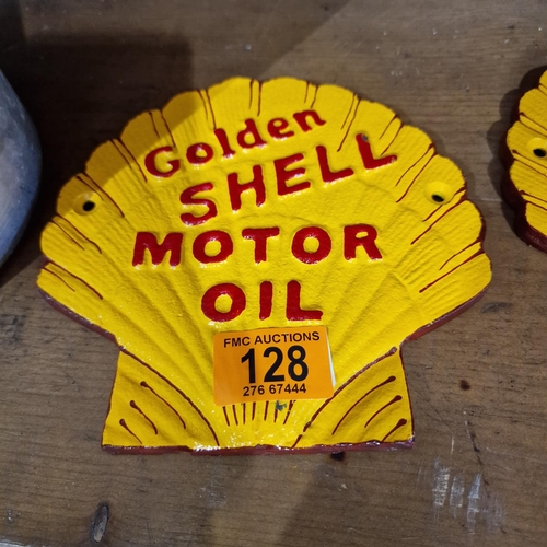 128 - Small Shell Motor Spirit Plaque