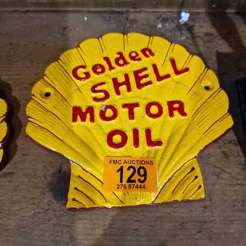 129 - Small Shell Motor Spirit Plaque