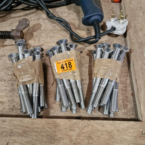 418 - 3 Lots Of Stainless Steel Bolts