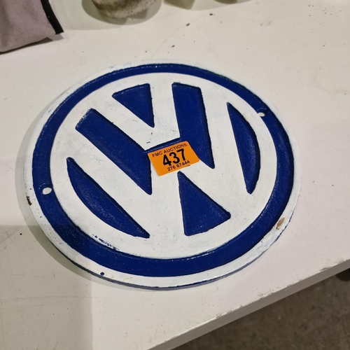 437 - VW Plaque