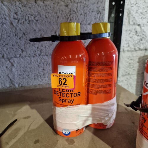 62 - 3 Tins Of Leak Detector Spray