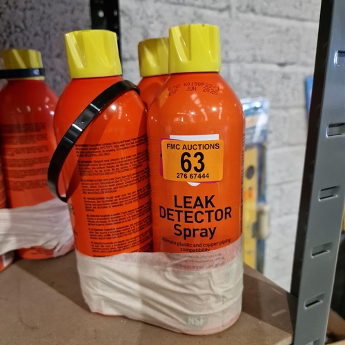 63 - 3 Tins Of Leak Detector Spray