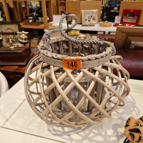 146 - Lovely Wicker Candle Holder