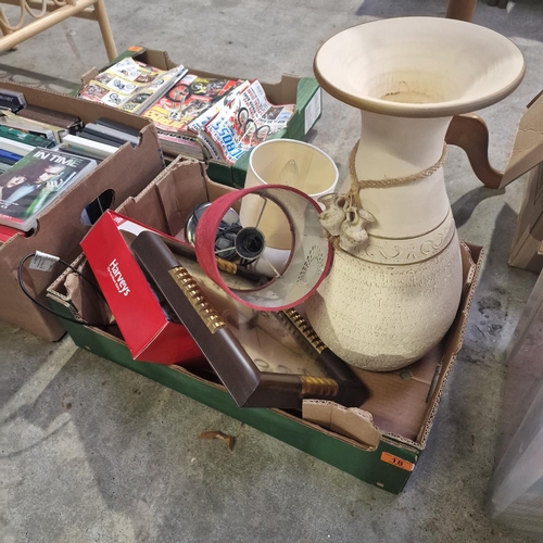 18 - Box Lot Inc Large Vase, Lamps etc