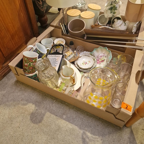 2 - Box Lot Inc Jug, Glassware etc