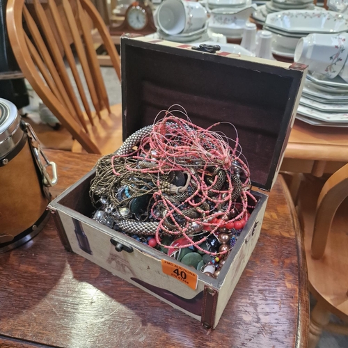 40 - Box Of Costume Jewellery