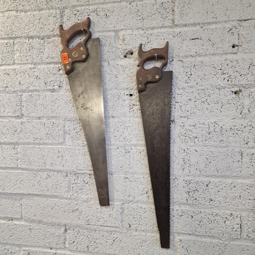 11 - Lot Of 2 Old  Disston Hand Saws