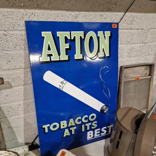 86 - Enamel Afton Tobacco Sign
