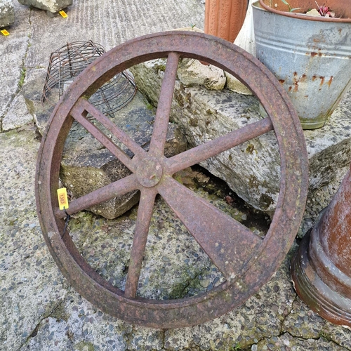 1383 - Large Cast Iron Fly wheel