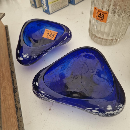 145 - Pair Of Murano Glass Ashtrays