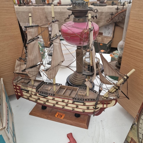 216 - Lovely Model Of A Ship