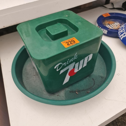 229 - Old 7-Up Ice Box & Tray