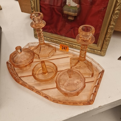 247 - An Old Glassware Dressing Table Set