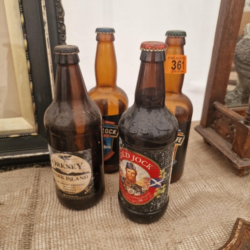 361 - Lot Of 4 Old Advertising Beer Bottles