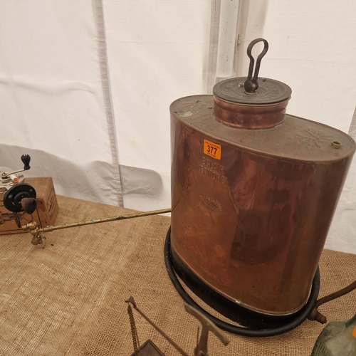 377 - A Copper Eclair Vermel Knap Sack Sprayer