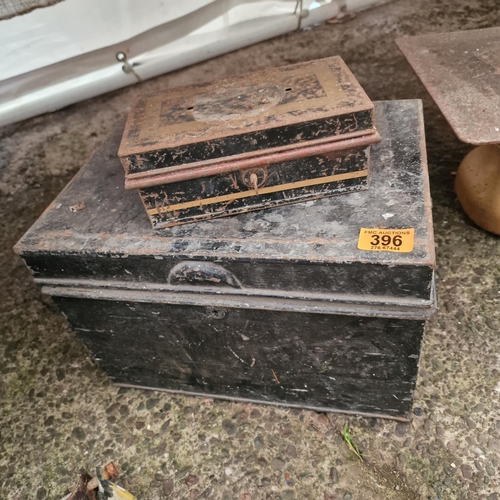 396 - Pair Of Old Tin Boxes