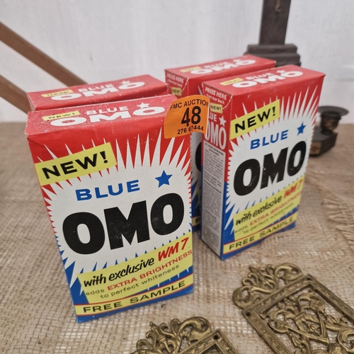 48 - Lot Of 4 Original OMO Blue Advertising Packs