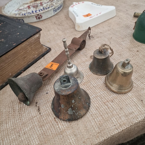 5 - Lot Of 5 Assorted Bells