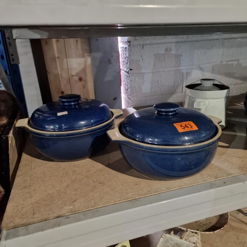 543 - A Pair Of Denby Casserole Dishes