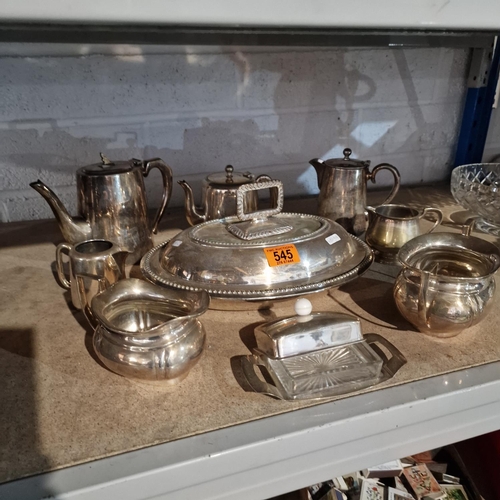 545 - An Assorted Lot Of Silver Plate