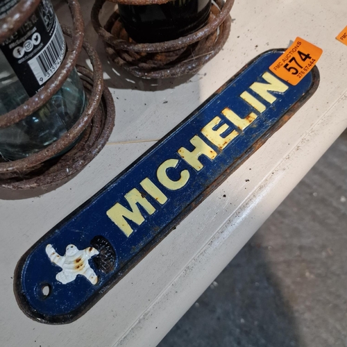 574 - Michelin Cast Iron Sign