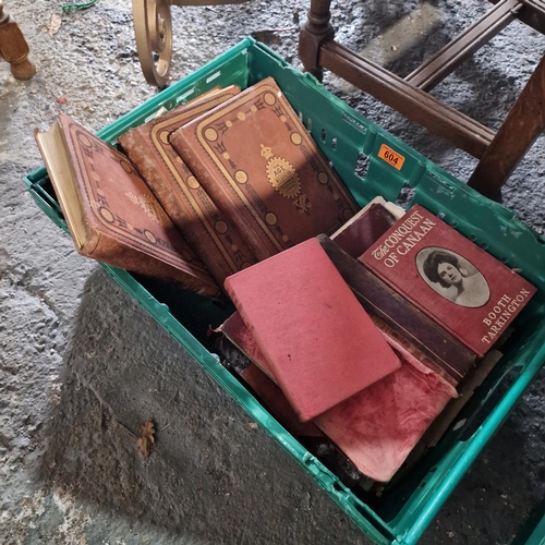 604 - An Assorted Crate Lot Of Old Hard Back Books