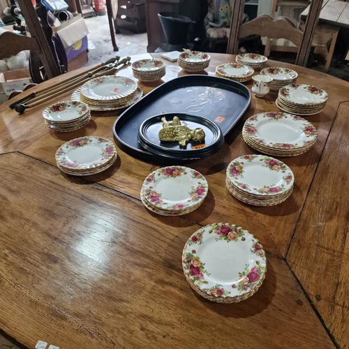 606 - Lot Of Royal Albert Old Country Rose Plates, Saucers etc (70)