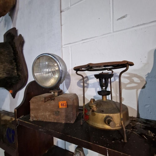 663 - Small Stove & Tractor Light