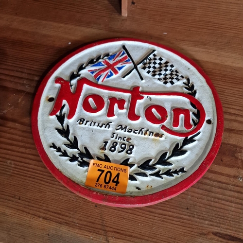 704 - Norton Cast Iron Sign