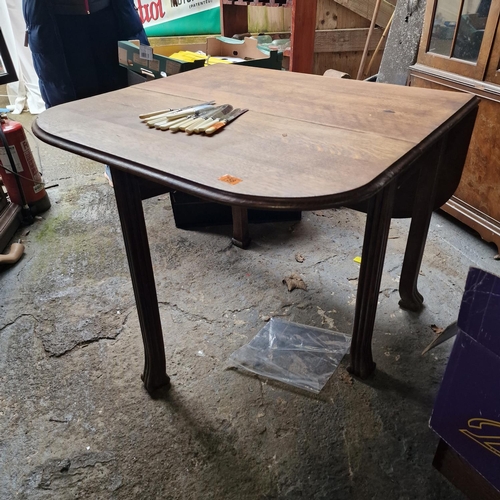 758 - Oak Drop Leaf Table