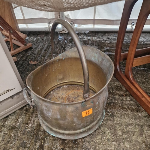 79 - Old Brass Coal Bucket